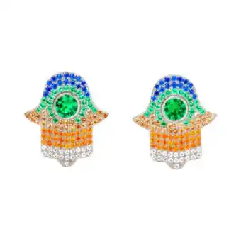 Cristian Lay Aretes mano de fátima plata oferta