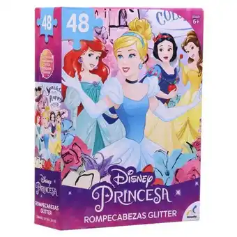 Novelty rompecabezas especial glitter princesas jca-3095