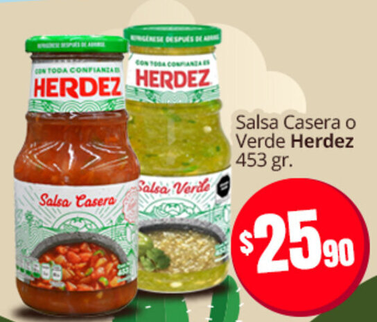 Calimax Salsa Casera o Verde Herdez 453 gr oferta