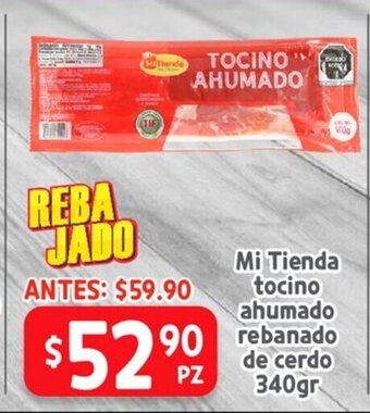 HEB Mi Tienda Tocino ahumado rebanado de Cerdo 340 gr oferta