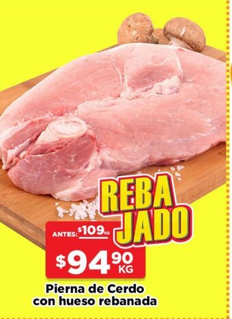 HEB Pierna de Cerdo con hueso rebanada oferta
