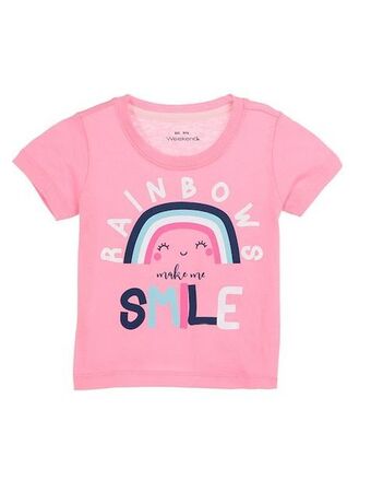 Suburbia Playera weekend baby estampado gráfico manga corta para niña oferta