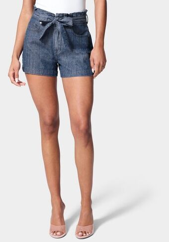 Bebe High waist paperbag denim short oferta
