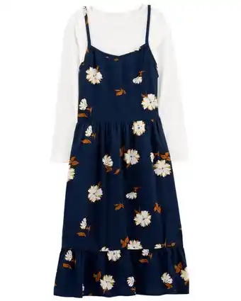 Carter's Conjunto de vestido floral de 2 piezas remix de los 90 oshkosh b'gosh oferta