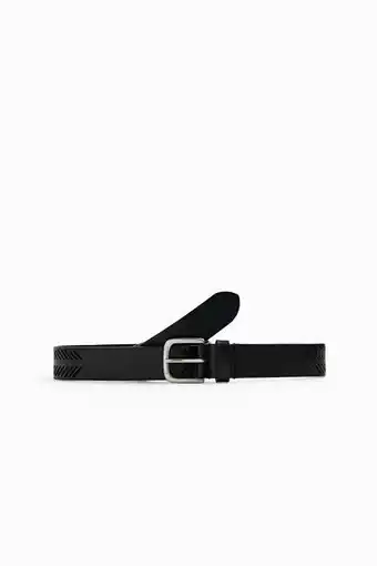 ZARA Cinturón piel cortes oferta