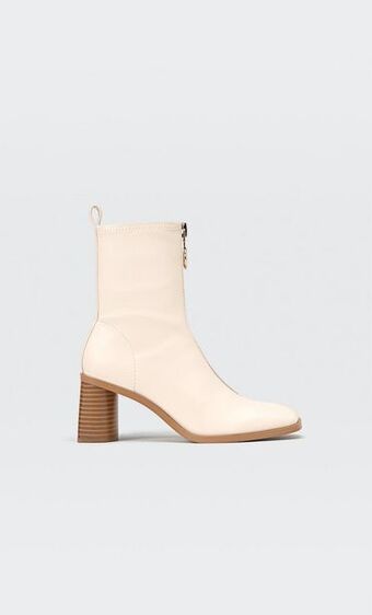 Stradivarius Botines tacón stretch cremallera oferta