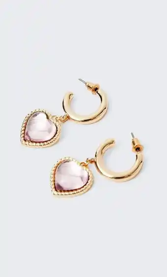 Pendientes corazón cristal