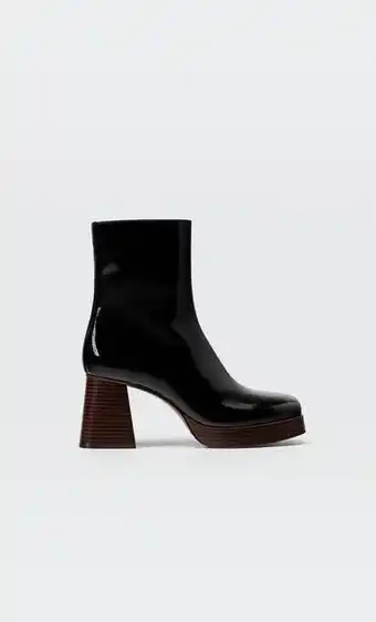 Stradivarius Botines tacón plataforma charol oferta