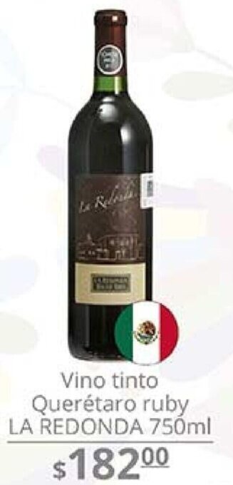 Vino Tinto Querétaro Ruby La Redonda 750ml