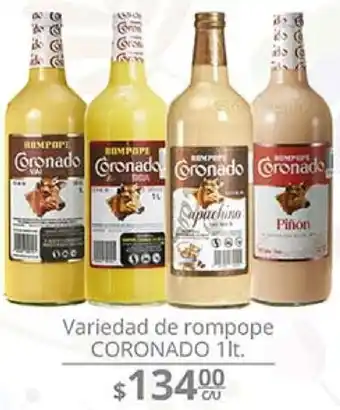 La Comer Variedad de Rompope Coronado 1L oferta