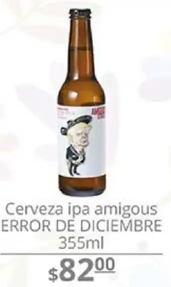 La Comer Cerveza Ipa Amigous Error de Diciembre 355ml oferta