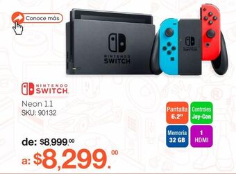 RadioShack Consola nintendo switch 1.1 32 gb joy-con neon blue and red oferta
