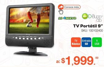 RadioShack Televisión digital portátil dbugg ns-1002d / 9 pulg. / negro oferta