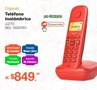 RadioShack Teléfono inalámbrico gigaset a270 / rojo oferta