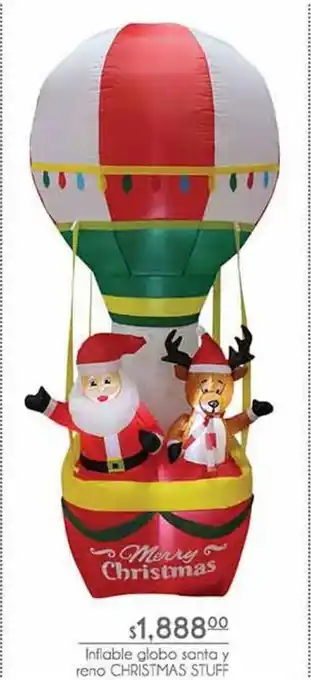 Fresko Inflable globo santa y reno christmas stuff oferta