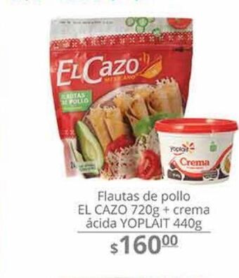La Comer Flautas de pollo el cazo 720g + crema ácida yoplait 440g oferta