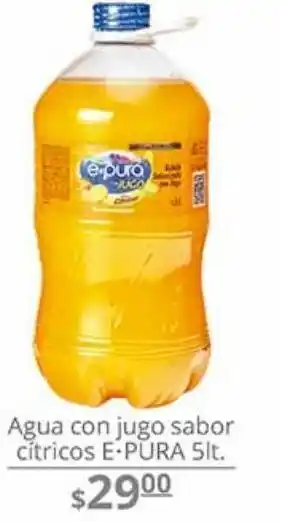 La Comer Agua con jugo sabor citricos epura 5lt oferta