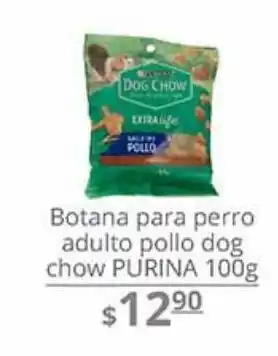 Botana para perro adulto pollo dog chow purina 100g
