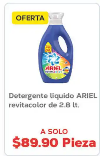 Detergente liquido ARIEL revitacolor de 2.8 lt