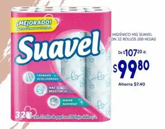 Higienico HIG Suavel con 32 Rollos 200 Hojas