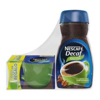 Sam's Club Café soluble descafeinado nescafé decaf 300g + taza verde oferta