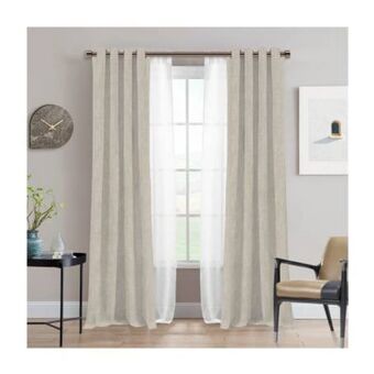 Sam's Club Cortinas bloqueadoras de luz member's mark beige 4 pzas oferta