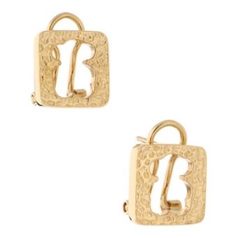 Nacional Monte de Piedad Aretes calados motivo oso en oro amarillo 14 kilates. oferta