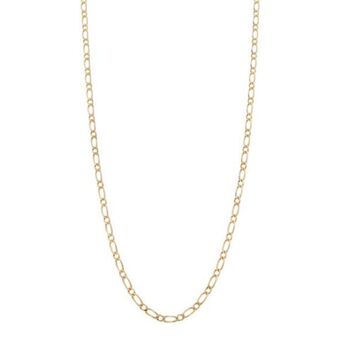 Nacional Monte de Piedad Collar eslabón uno por uno en oro amarillo 14 kilates. oferta