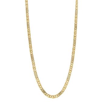 Nacional Monte de Piedad Collar eslabón combinado en oro dos tonos 14 kilates. oferta