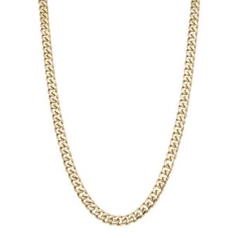 Nacional Monte de Piedad Collar eslabón barbado en oro amarillo 14 kilates. oferta