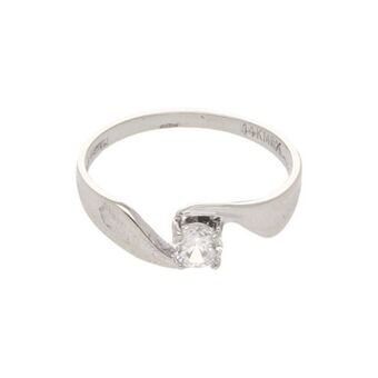 Nacional Monte de Piedad Anillo diseño especial con sintético en oro blanco 14 kilates. oferta