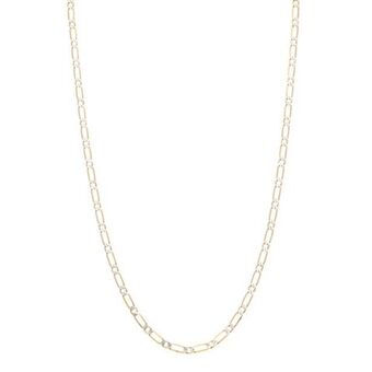 Nacional Monte de Piedad Collar eslabón uno por uno platinado en oro amarillo 14 kilates. oferta