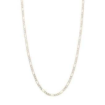 Nacional Monte de Piedad Collar de tres eslabones por uno platinados en oro amarillo 14 kilates. oferta