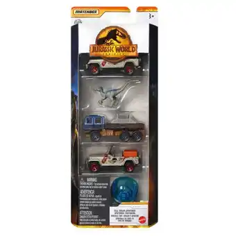 Juguetibici Matchbox jurassic world 5 pack - aventureros todoterreno fmx40 oferta
