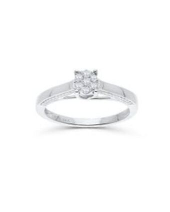 Joyerías Bizzarro Solitario de oro blanco 14k con 25pts de diamante oferta