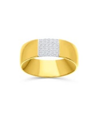 Joyerías Bizzarro Argolla oro amarillo 14k con 16 pts de diamante oferta