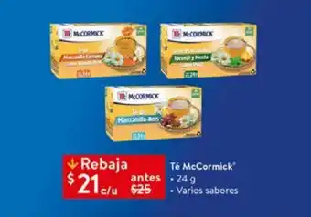 Walmart Té mccormick 24g oferta