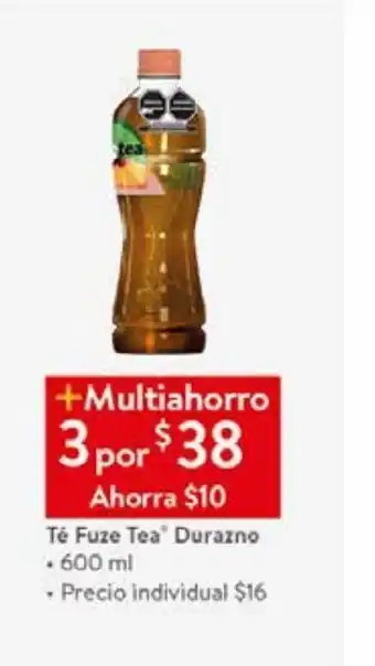 Walmart Té fuze tea durazno 600ml oferta
