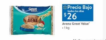 Walmart Avena great value 1kg oferta