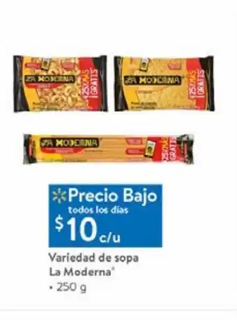 Walmart Variedad de sopa la moderna 250g oferta