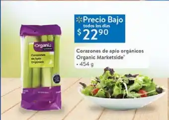 Walmart Corazones de apio orgánicos organic marketside 454g oferta