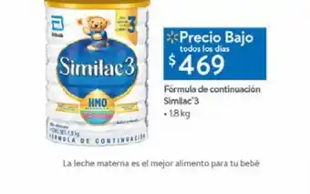 Walmart Leche infantil similac 3 1,8kg oferta