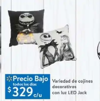 Walmart Variedad de cojines decorativos con luz led jack oferta