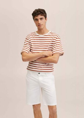 Mango Bermudas chino algodón oferta