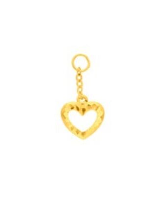 Joyerías Bizzarro Charm colgante de corazón en oro oferta