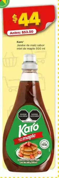 Bodega Aurrerá Karo Jarabe de maiz sabor miel de maple 500 ml oferta