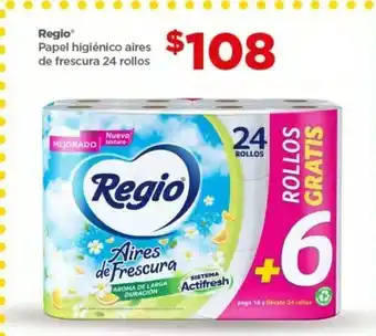 Bodega Aurrerá Regio Papel higienico aires de frescura 24 rollos oferta