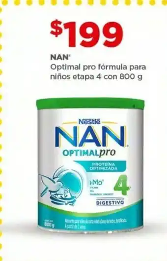 Bodega Aurrerá NAN Optimal pro formula para niños etapa 4 con 800g oferta