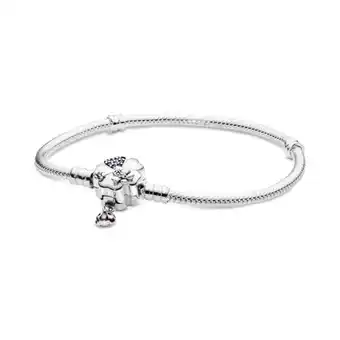 Pandora Brazalete moments con broche de flor lila con pavé oferta