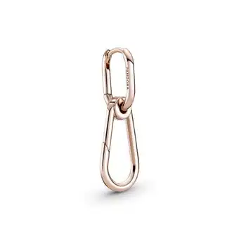 Pandora Eslabón para arete de aro recubrimiento en oro rosa de 14k pandora me oferta
